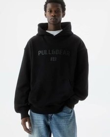 تصویر هودی مردانه اورجینال pull$bear مشکی 