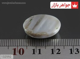 تصویر نگین عقیق باباقوری هندی بسیار پر چشم کد 132592 