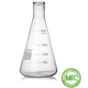 تصویر ارلن مایر شیشه ای 2000 سی سی - یونی گلس Glass Erlenmeyer 2000cc - Uniglass