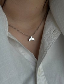 تصویر گردنبند دم وال استیل 