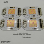 تصویر ماژول LED رشد گیاه 50 وات 50*75 میلیمتر 