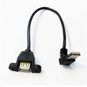 تصویر افزایش یو اس بی پنلی سری نر ۹۰ درجه USB PANEL MALE 90 DEGREE EXTENSION CABLE