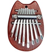 تصویر مینی کالیمبا مدل گربه چوبی 