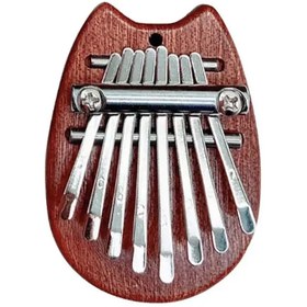 تصویر مینی کالیمبا مدل گربه چوبی 