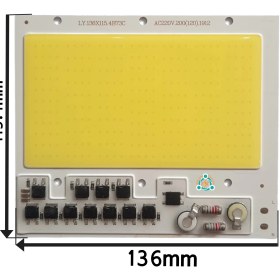تصویر چیپ COB پروژکتوری 200 وات برق 220 ولت آنتی شوک دار برند LY اصل 