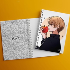 تصویر دفتر نت موسیقی 50 برگ خندالو طرح لایت یاگامی انیمه دفترچه مرگ Death Note 