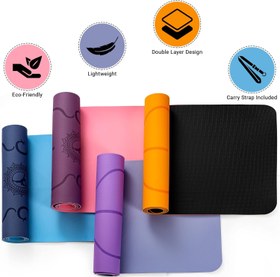 خرید و قیمت Non-Slip Yoga Mat with Printed Lines - 183 x 61 cm 0.6