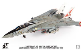 تصویر ماکت جنگنده اف 14 تامکت نیروی دریایی امریکا | Jc Wings 1:72 F14A Tomcat US Navy, VF-14 Tophatters 