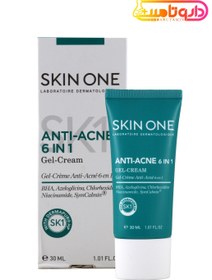 تصویر ژل کرم ضد جوش 6 در 1 SKIN ONE ا Skin One Anti Acne 6 IN 1 Gel Cream 30ml Skin One Anti Acne 6 IN 1 Gel Cream 30ml