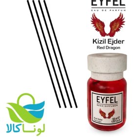 تصویر اسانس خوشبوکننده ایفل مدل اژدهای قرمز (red dragon) حجم 120 میلی لیتر Eiffel air freshener, red dragon model