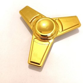 تصویر اسپینر فلزی مدل سه طرفه طلایی با کیفیت چرخش بالا 