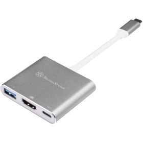 تصویر مبدل Type-C به Type-C/USB 3.1/HDMI سیلورستون EP08 SilverStone EP08 USB 3.1 Type-C To Type-C/USB 3.1/HDMI Converter