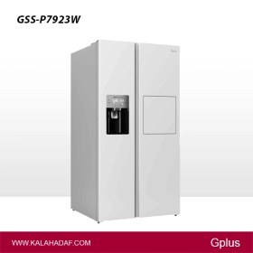 تصویر یخچال فریزر ساید بای ساید جی پلاس مدل GSS-P7923 ظرفیت ۳۲ فوت با بار خانگی و یخساز اتوماتیک 