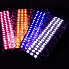 تصویر ریسه LED بلوکی 12 ولت لنزدار 20 عددی- نورپردازی حرفه‌ای برای تابلو سازی و خودرو 