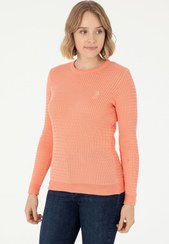 تصویر بافت آستین بلند راسته زنانه | یو اس پولو U.S. Polo Assn. 1056136 