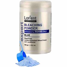 تصویر پودر دکلره لورینت 400 گرمی آبی Lorient Bleaching Powder 