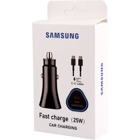 تصویر شارژر فندکی سامسونگ 25 وات و کابل تایپ سی samsung 25w car charger ا samsung 25w car charger samsung 25w car charger
