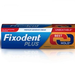 تصویر چسب دندان فیکسودنت مدل plus best hold حجم 40 گرم Fixodent toothpaste model plus best hold 40g