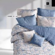 تصویر روتختی دو نفره رزت طرح آبی گلدار سری RZ148 