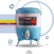 تصویر کلمن 10 لیتری پایه دار با درب ساده جام ترموس 