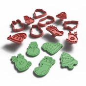 تصویر مهر و کاتر سفالگری کد st196(مهر گوزن/مهر درخت کریسمس/مهر آدم برفی..) 