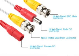 تصویر کابل آماده برق و تصویر دوربین مداربسته 5 متری وارداتی 