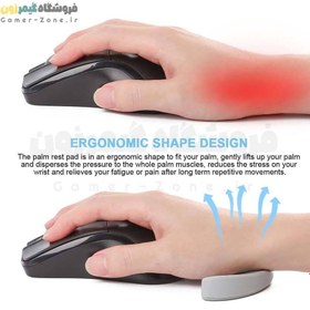 تصویر پد لغزنده ارگونومیک موس و استراحتگاه مچ دست مدل Ergonomic Gliding Mouse Palm Rest 