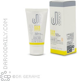 تصویر کرم ضد آفتاب بژ طبیعی مدل Bio Taches با SPF50 دلانو 50 میلی لیتری 