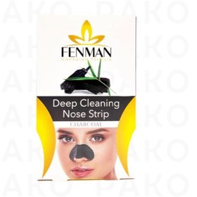 تصویر چسب بینی ۶ عددی ذغالی فنمن مدل FENMAN Deep Cleaning Nose Strip charcoal 