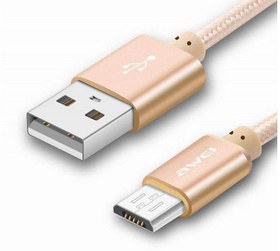 تصویر کابل شارژ کوتاه USB به میکرو یو اس بی 30 سانتی اوی مدل Awei Cl-10 Awei Micro USB Charging Cable CL-10