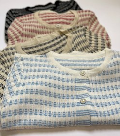 تصویر بافت یقه گرد فری سایز تا ۴۶ 