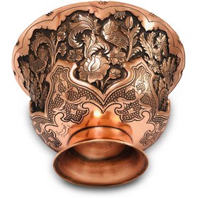 تصویر کاسه قلمزنی گل و مرغ سایز بزرگ 