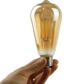 تصویر لامپ ادیسونی حبابی Antique ST64 E27 4W Antique ST64 Edison Filament Bulb Lamp E27 4W