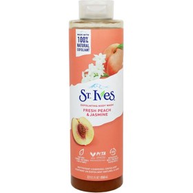 تصویر شامپو بدن St. Ives مدل Fresh Peach And Jasmine حاوی عصاره هلو و یاسمن حجم 650 میل 