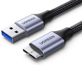 تصویر کابل هارد یو اس بی به میکرو یو اس بی یک متری یوگرین Ugreen US374 80793 USB to Micro USB 3.0 hard disk drive cable 