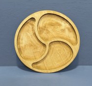 تصویر اردوخوری سه خانه گرد چوبی طرح بته جقه 