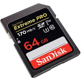 تصویر کارت حافظه سن دیسک مدل Extreme Pro 170mbps 64GB ا SanDisk Extreme Pro 170MBps 64GB SanDisk Extreme Pro 170MBps 64GB