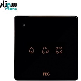 تصویر کلید کولر لمسی مشکی FEC-SW-03-AC 