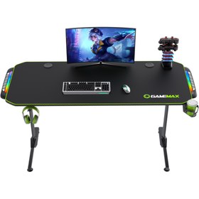 تصویر میز گیمینگ گیم مکس D140 Carbon RGB GAMEMAX D140 Carbon RGB Gaming Desk