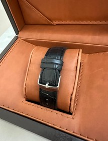 تصویر ساعت مچی عقربه ای مردانه تیسوت های کپی بندچرمی مشکی Tissot replica black leather wristwatch for men