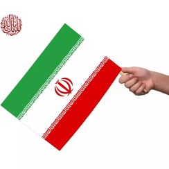 تصویر پرچم ساتن دستی ایران ابعاد 20در30 بسته 10تایی بدون چوب 