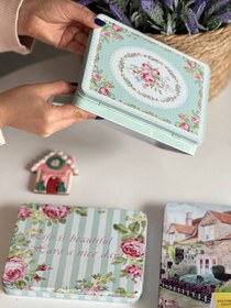 تصویر قوطی فلزی مستطیلی در لولایی 