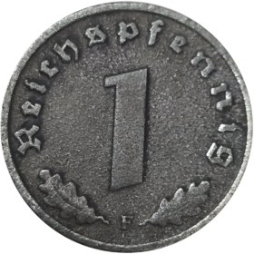 تصویر سکه یادبود آلمان نازی ۱ فنینگ هیتلر ۱۹۴۲ 