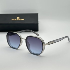 تصویر عینک آفتابی مارک دار مردانه و زنانه لویی ویتون C485 همراه کیف کاور دستمال - مشکی Louis VUITTON UV400