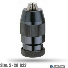 تصویر سه نظام اتوماتیک صنعتی B22 سایز 20-5 میلیمتر برند آلاتا B22 precision keyless drill chuck