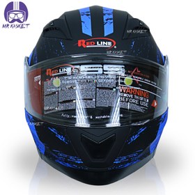 تصویر کلاه کاسکت فک متحرک ردلاین مدل 935 BLK-BLU Redline 935 BLK-BLU