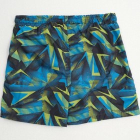 تصویر شلوارک شنا مشبک پسرانه با طرح رعد و برق برند markapia man Boy's Mesh Lightning Swim Shorts