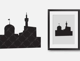 تصویر وکتور سیلوئت حرم امام رضا 2 