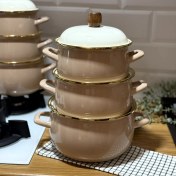 تصویر ست قابلمه لعابی بزرگ7208 