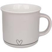 تصویر ماگ سرامیکی خال خالی طرح قلب کد 4510 Dotted ceramic mug with heart design